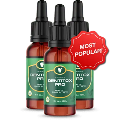 Dentitox Pro three bottles plus banner